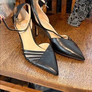 Franco Sarto Black Strappy Heels